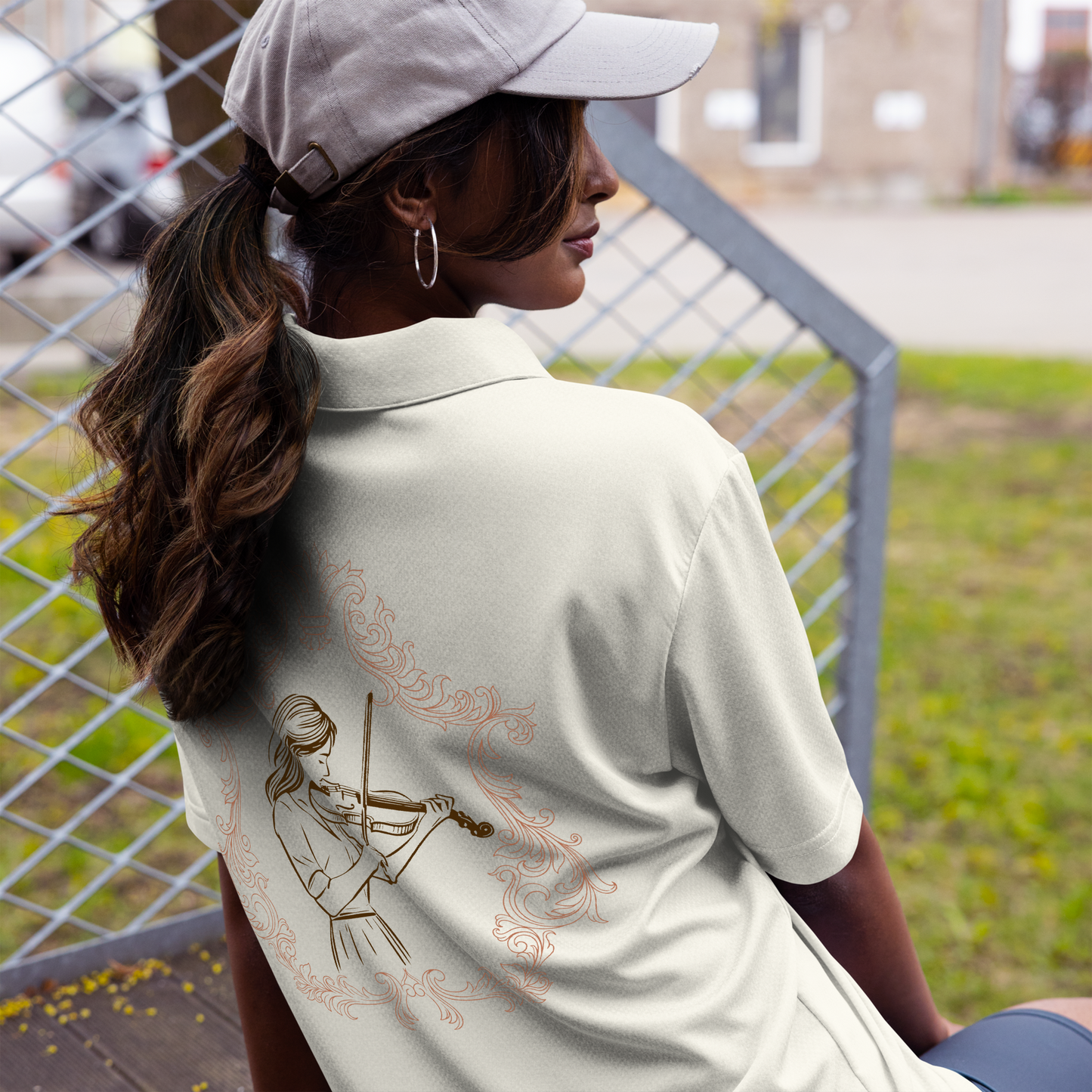 adidas space-dyed polo