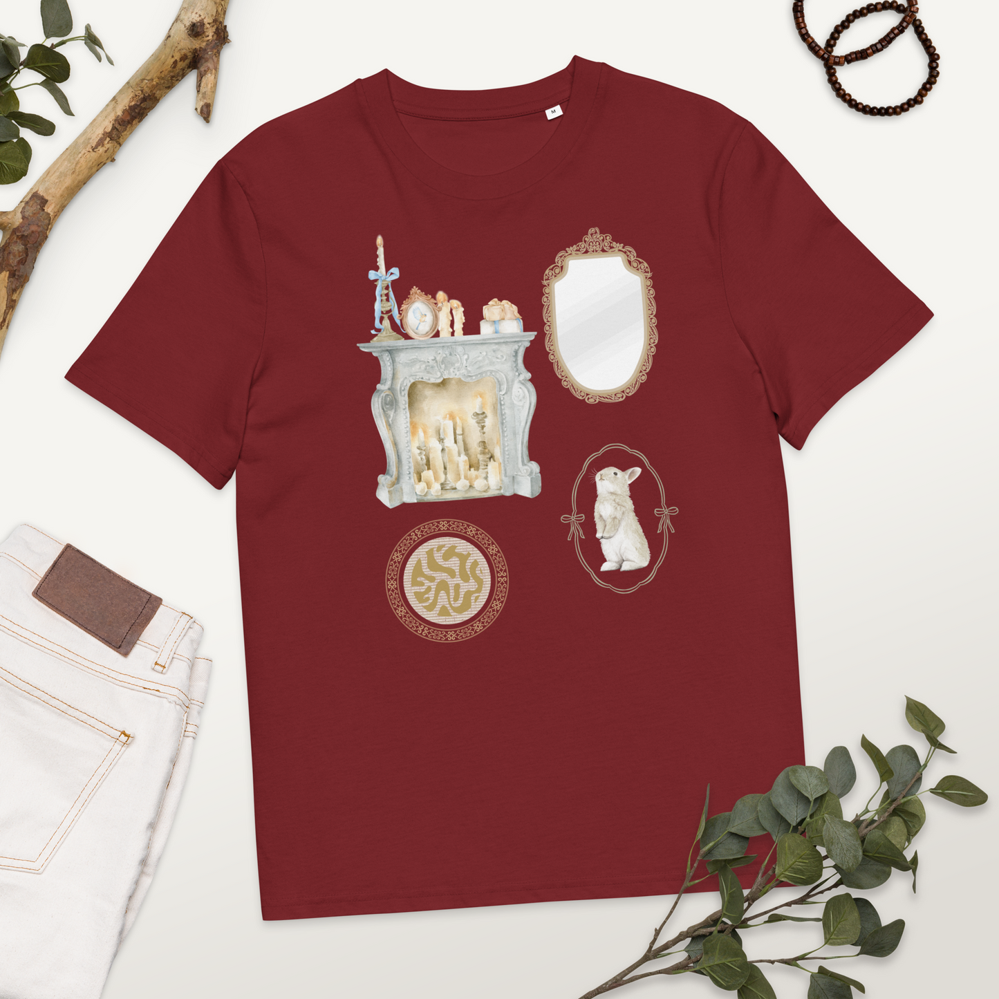 organic ribbed neck t-shirt