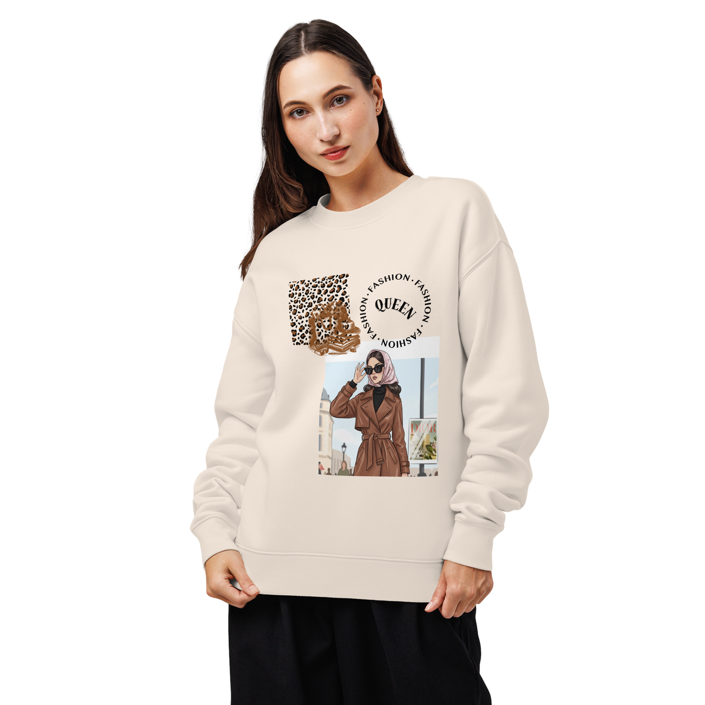 relax crew neck sweatshirt