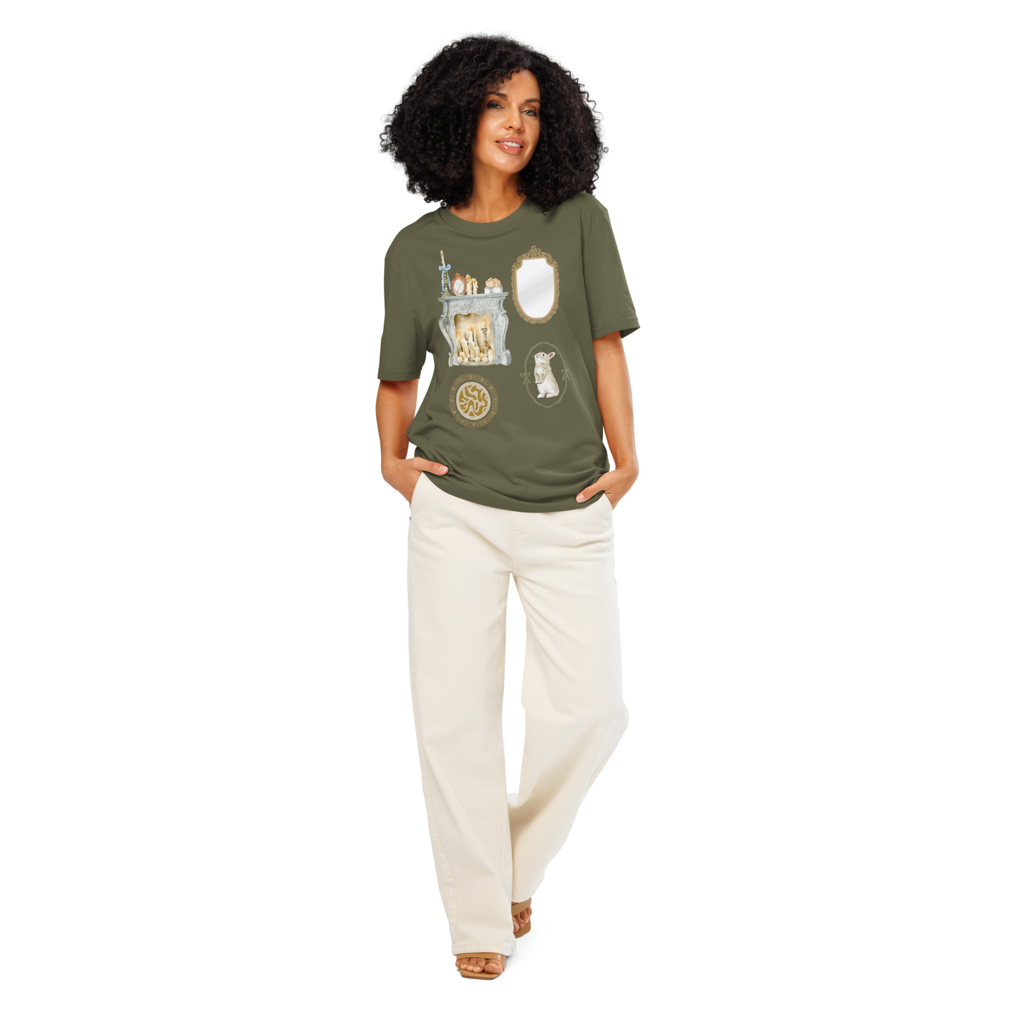 organic ribbed neck t-shirt