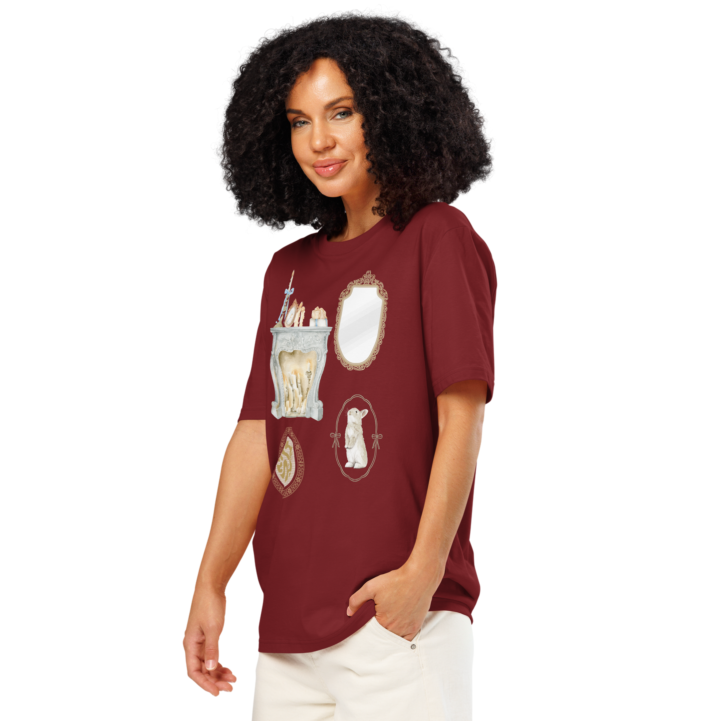 organic ribbed neck t-shirt