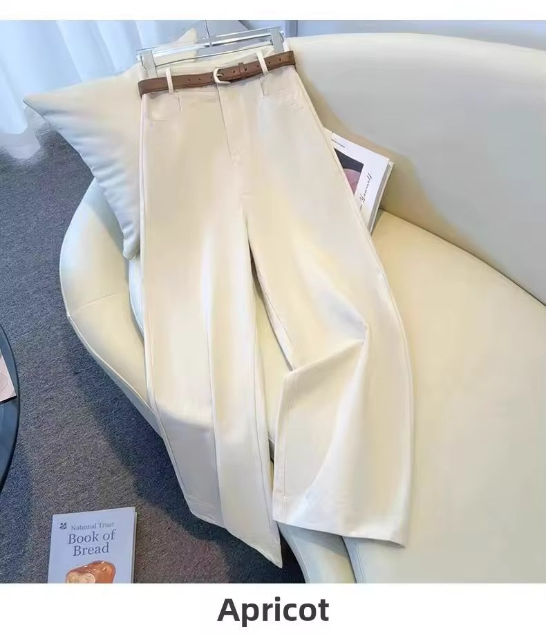 Minimalist High-Waisted Wide-Leg Pants
