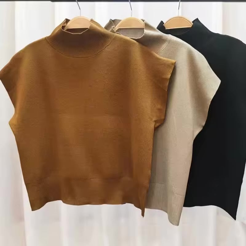 Elegant Knit V-Neck Blouse