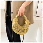 Handwoven Metallic Knot Bag