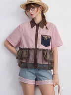 Patchwork Striped Shirt