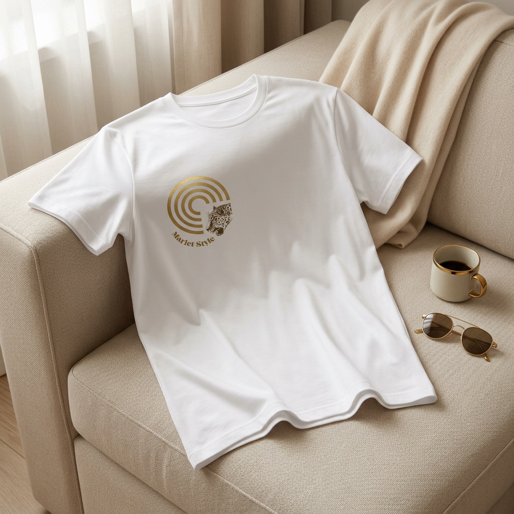 Round-Neck Basic Cotton T-shirt