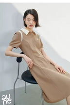 Contrast Polo Dress
