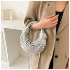 Handwoven Metallic Knot Bag