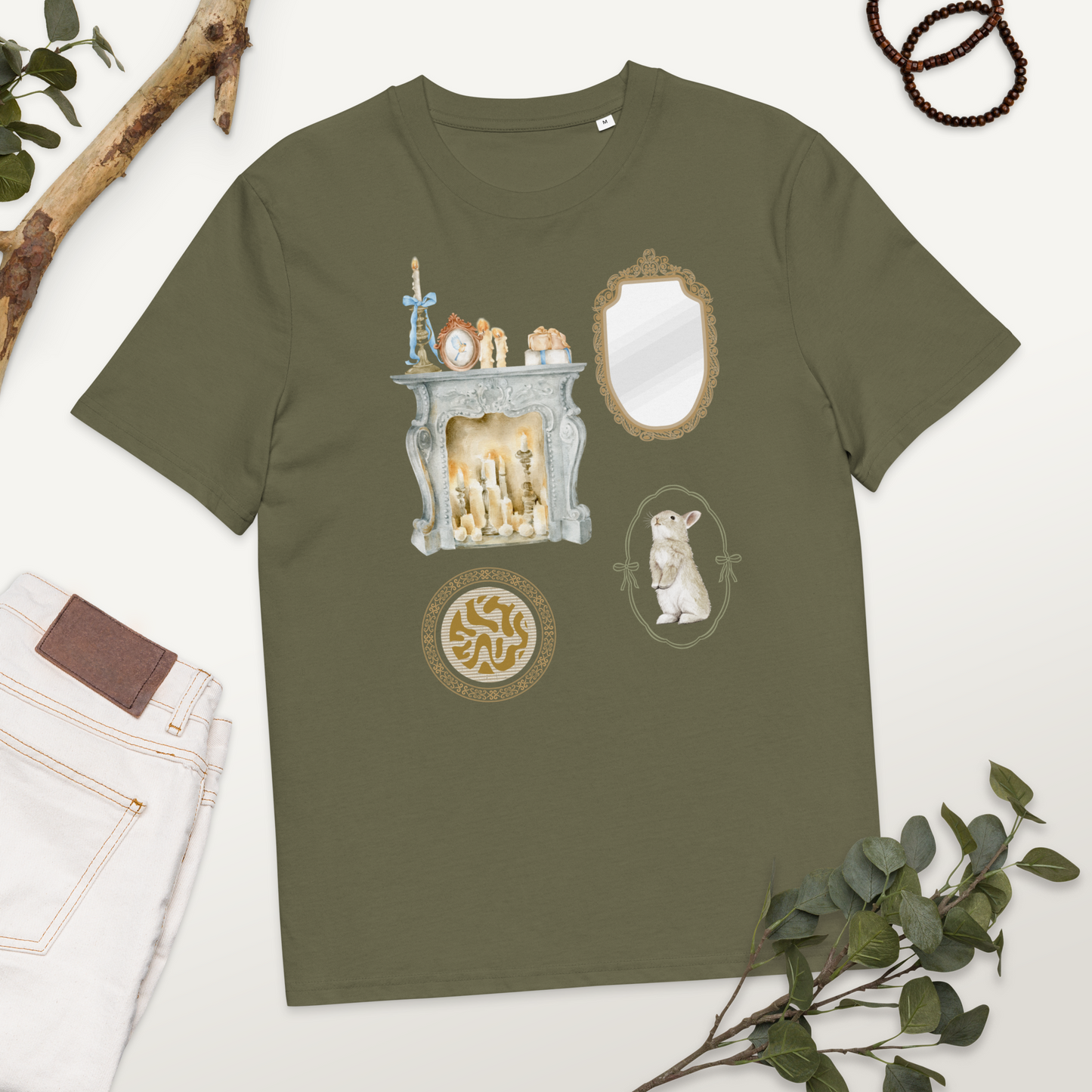 organic ribbed neck t-shirt