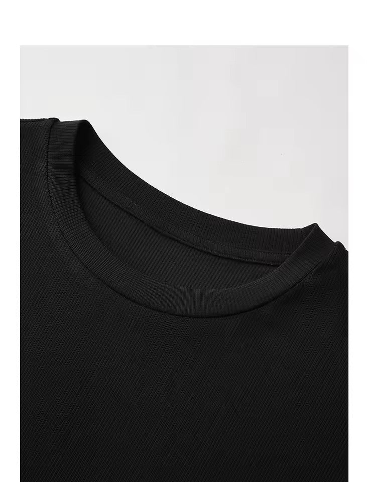 Asymmetric Contrast Midi Dress