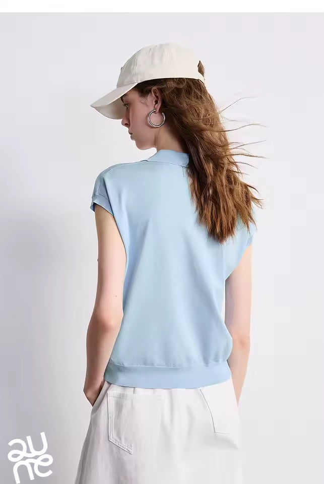Ice Silk Embroidered Polo