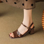 Handmade Leather Chunky Sandals