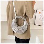 Handwoven Metallic Knot Bag