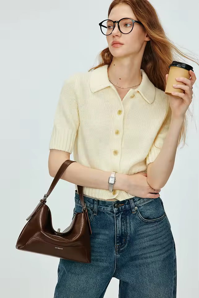 LA FESTIN Parisian Leather Shoulder Bag