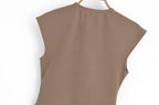 Asymmetric Wrap V-Neck Vest