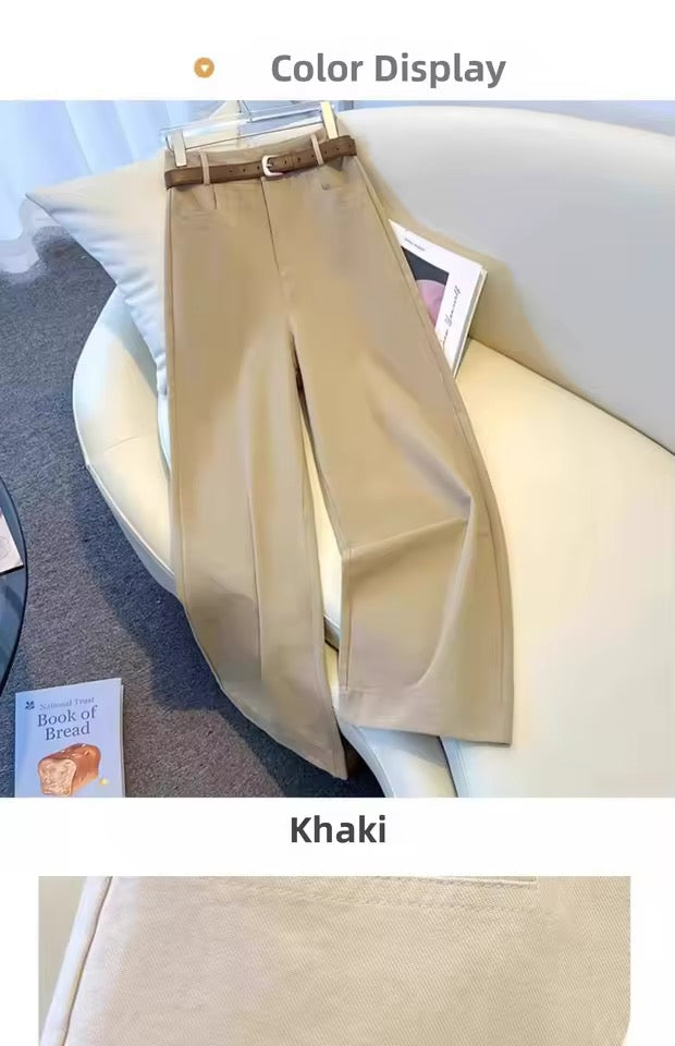Minimalist High-Waisted Wide-Leg Pants