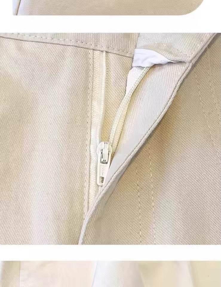 Minimalist High-Waisted Wide-Leg Pants