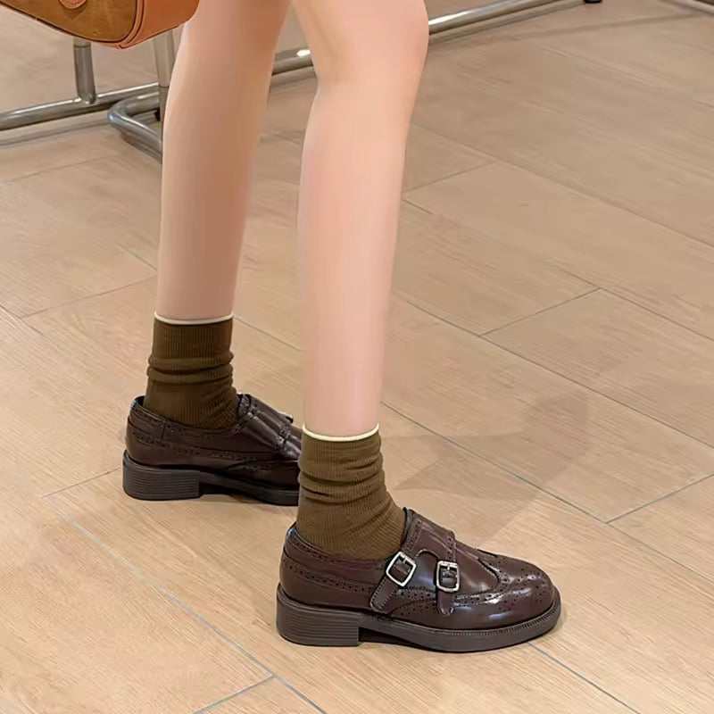 AIYUQI British Style Leather Loafers