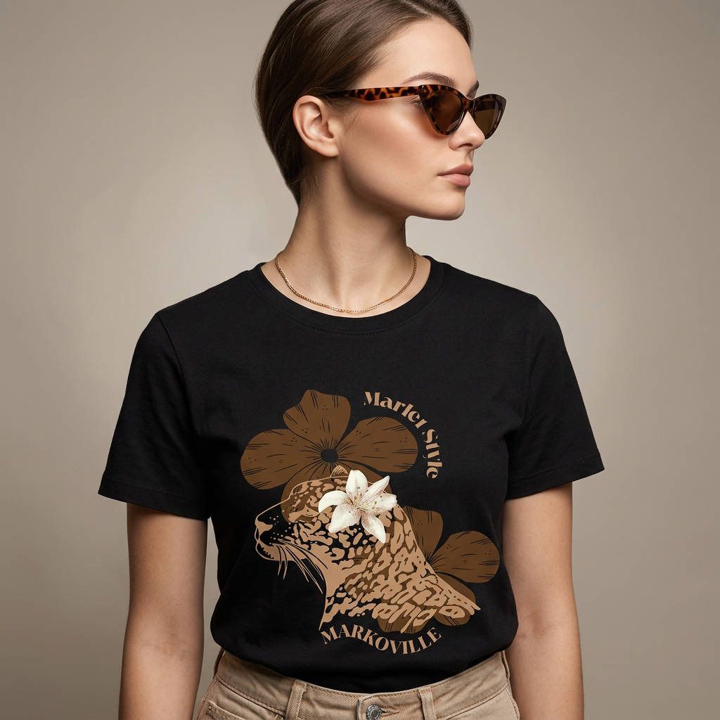 Round-Neck Basic Cotton T-shirt