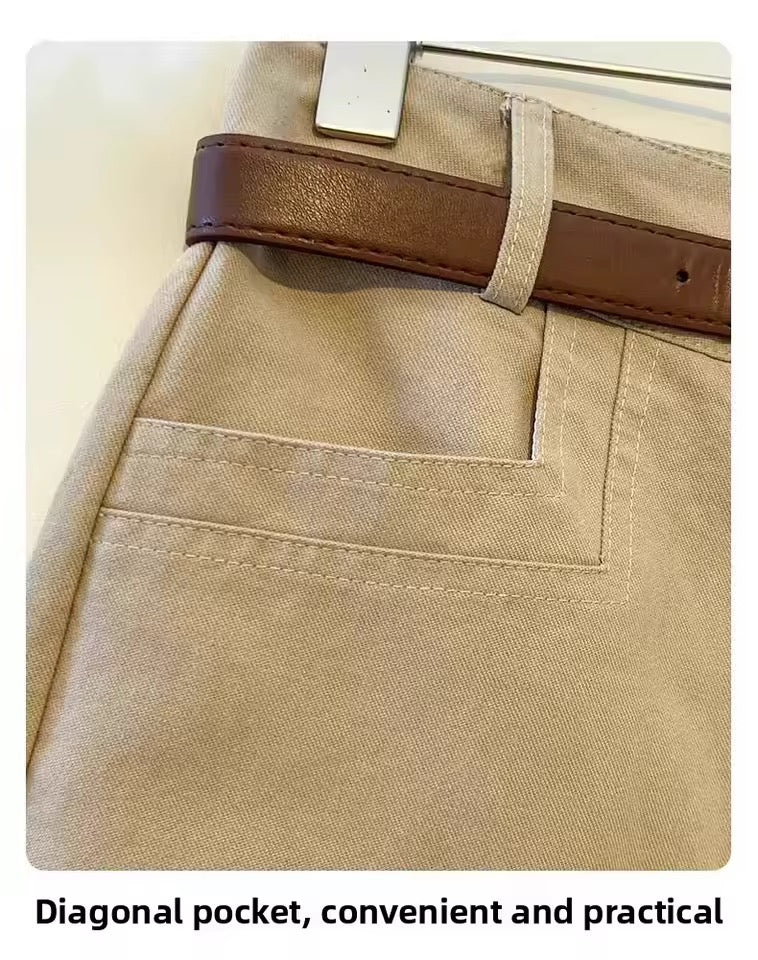 Minimalist High-Waisted Wide-Leg Pants