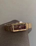 Golden Noir Rectangle Watch