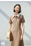 Contrast Polo Dress
