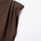 Asymmetric Pleated Sleeveless Top