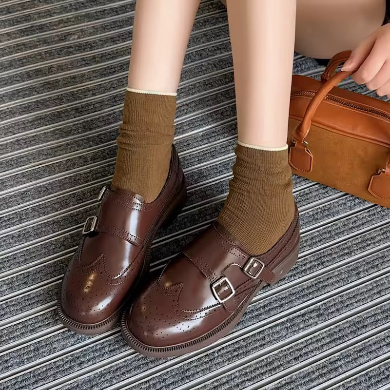 AIYUQI British Style Leather Loafers