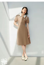 Contrast Polo Dress