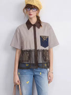 Patchwork Striped Shirt