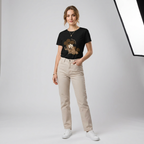Round-Neck Basic Cotton T-shirt