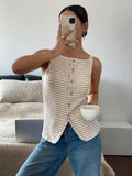 Sleeveless patterned women’s top