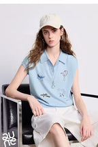 Ice Silk Embroidered Polo