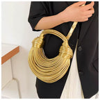 Handwoven Metallic Knot Bag