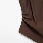 Asymmetric Pleated Sleeveless Top