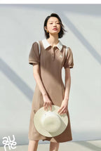 Contrast Polo Dress
