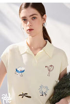 Ice Silk Embroidered Polo