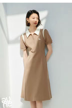 Contrast Polo Dress