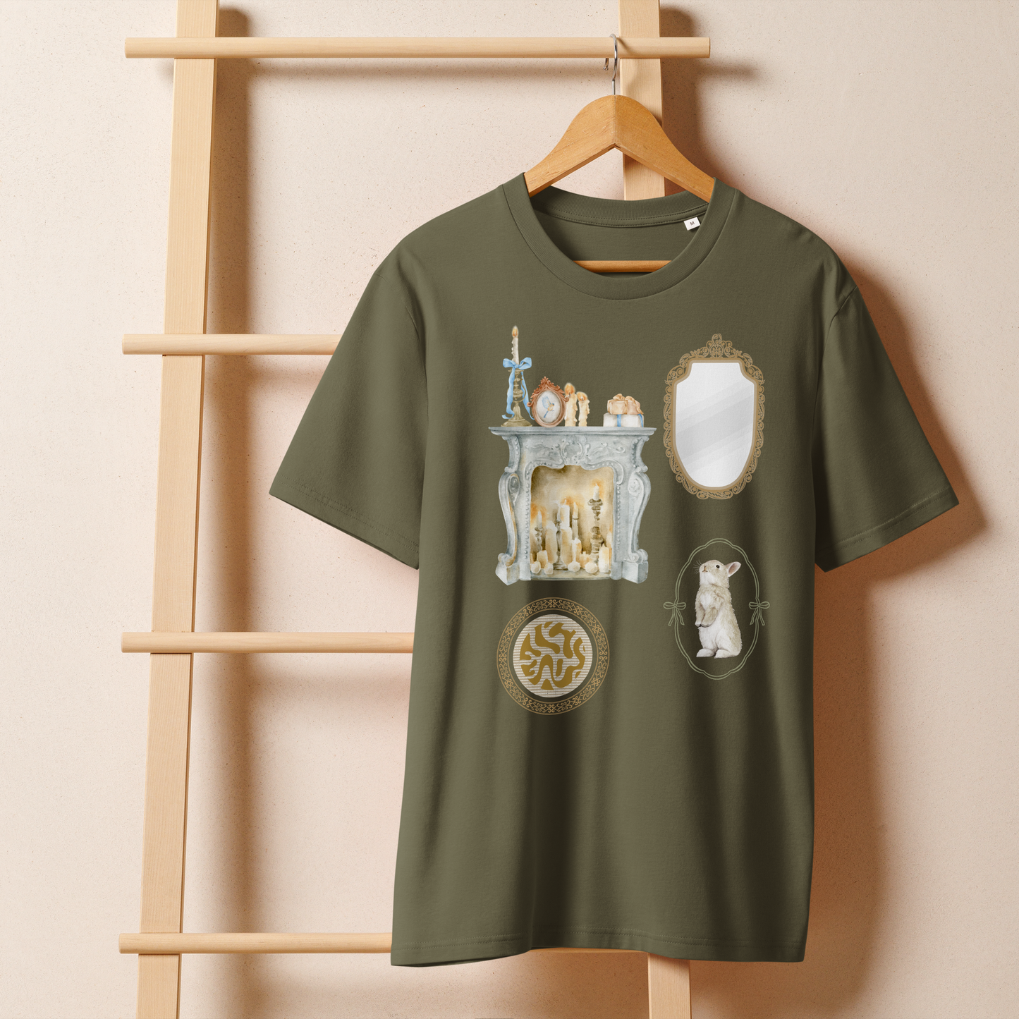 organic ribbed neck t-shirt