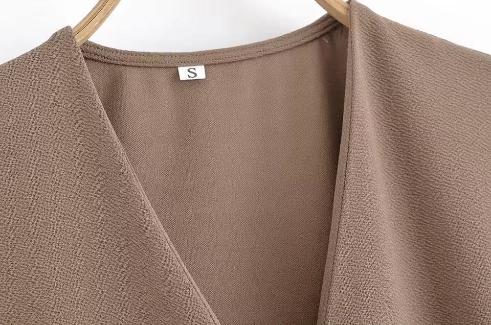 Asymmetric Wrap V-Neck Vest