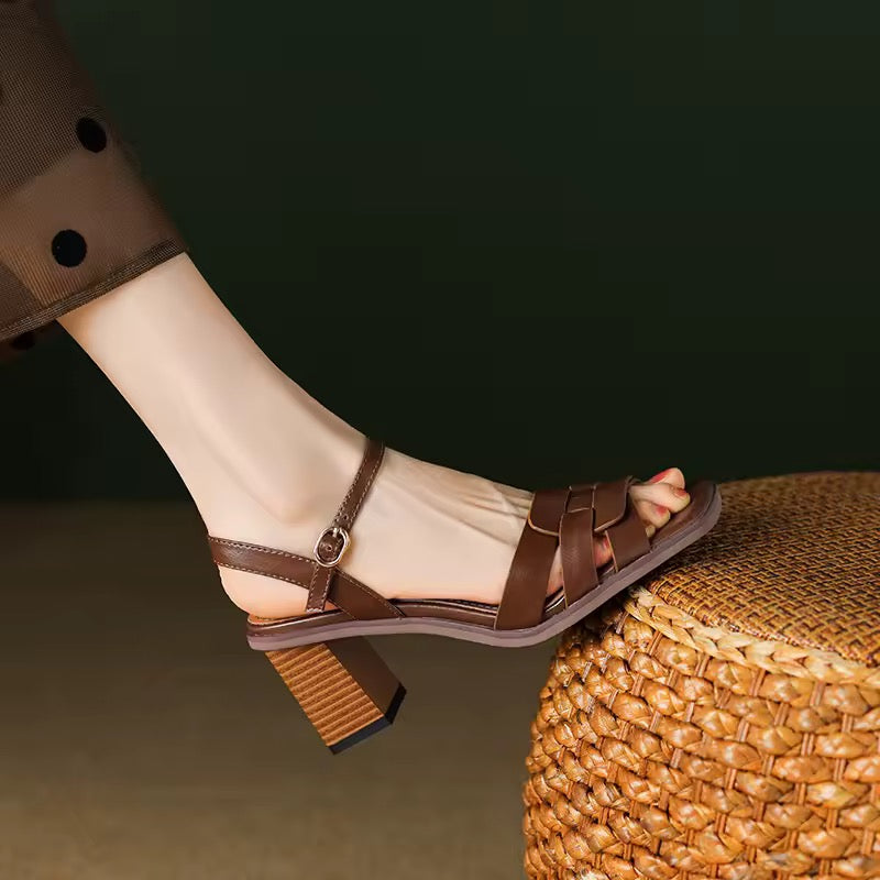 Handmade Leather Chunky Sandals