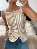 Sleeveless patterned women’s top