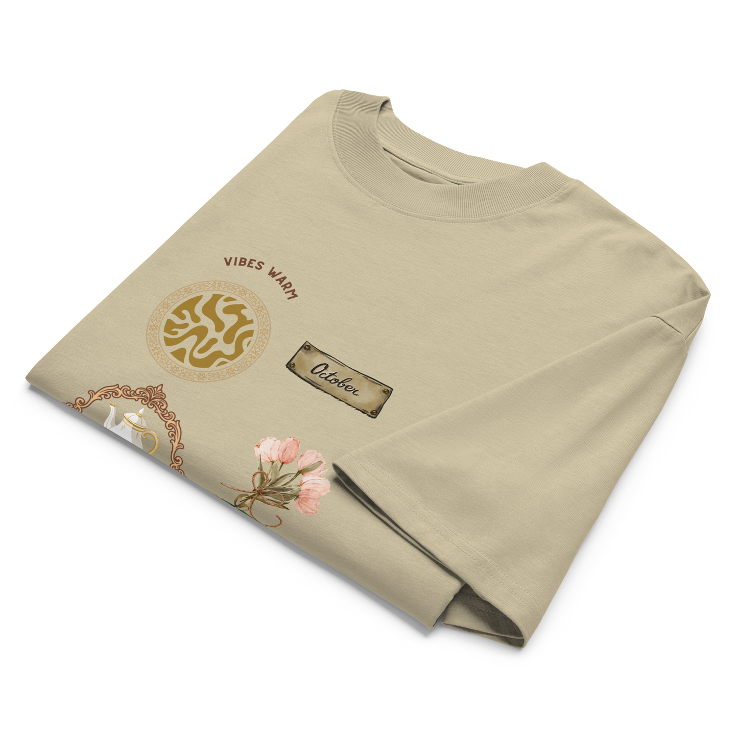 organic oversized high neck t-shirt