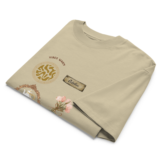 organic oversized high neck t-shirt