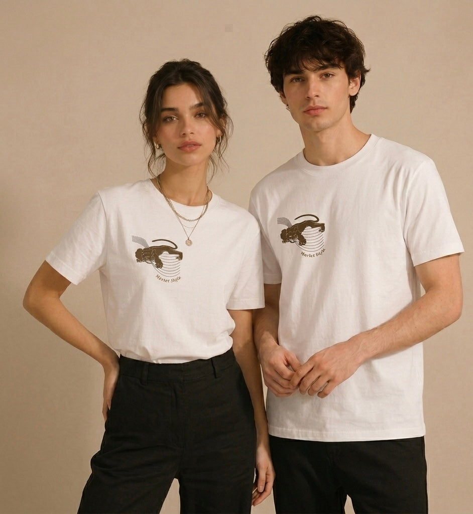 Round-Neck Basic Cotton T-shirt