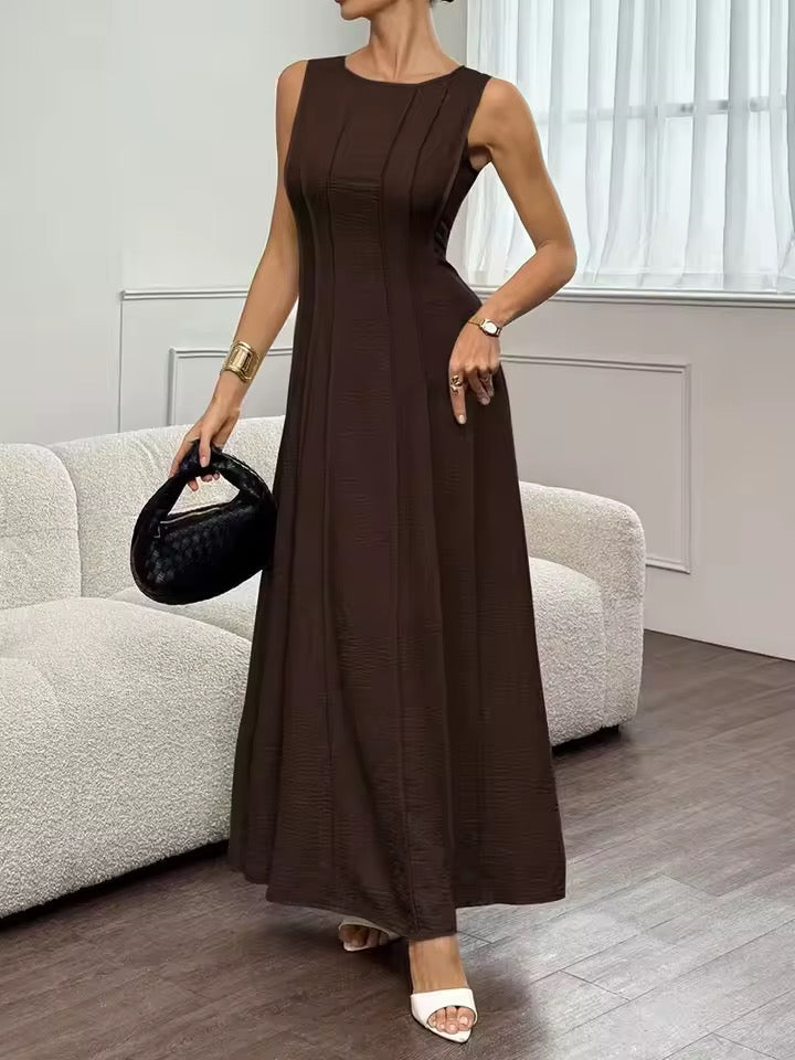 Elevated Pleated Column Dress