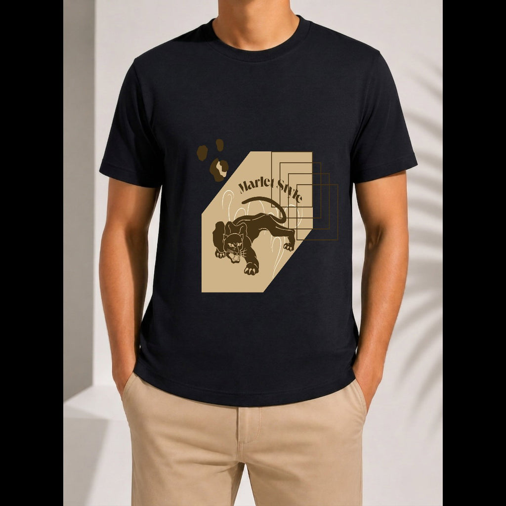 Round-Neck Basic Cotton T-shirt
