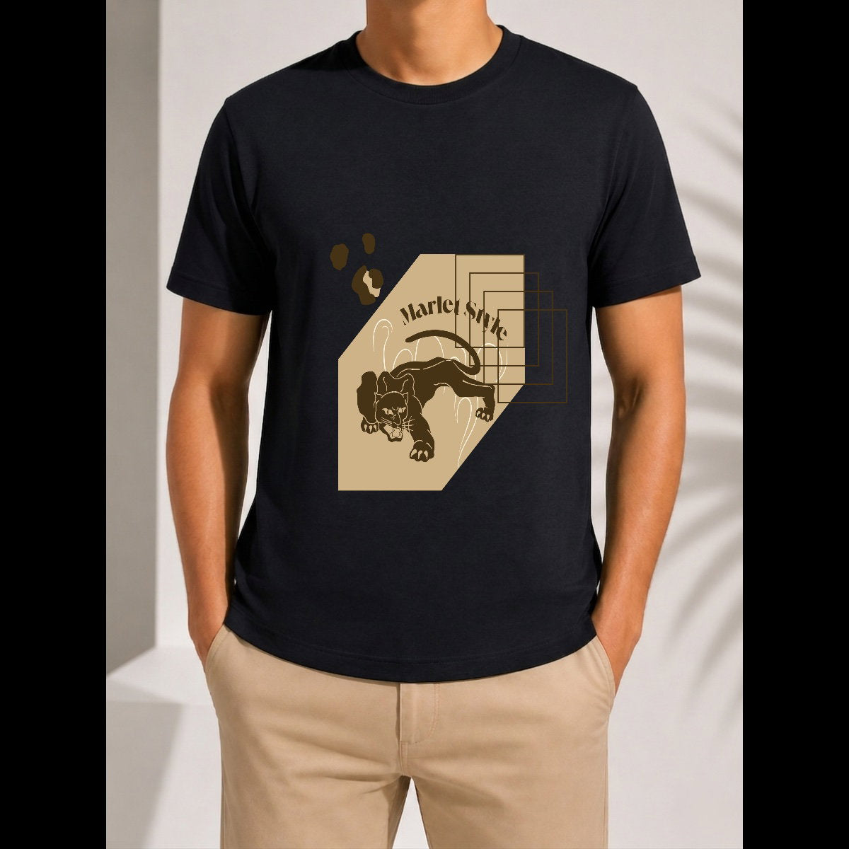 Round-Neck Basic Cotton T-shirt