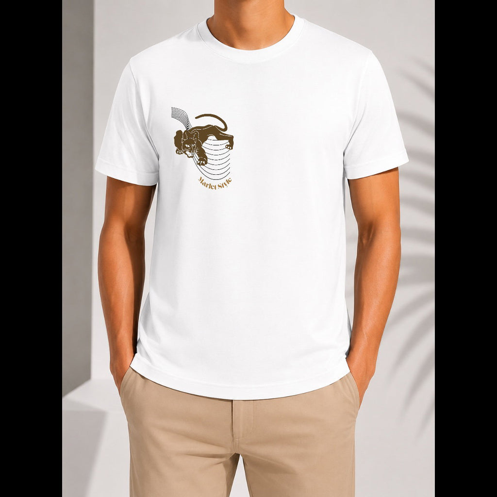 Round-Neck Basic Cotton T-shirt