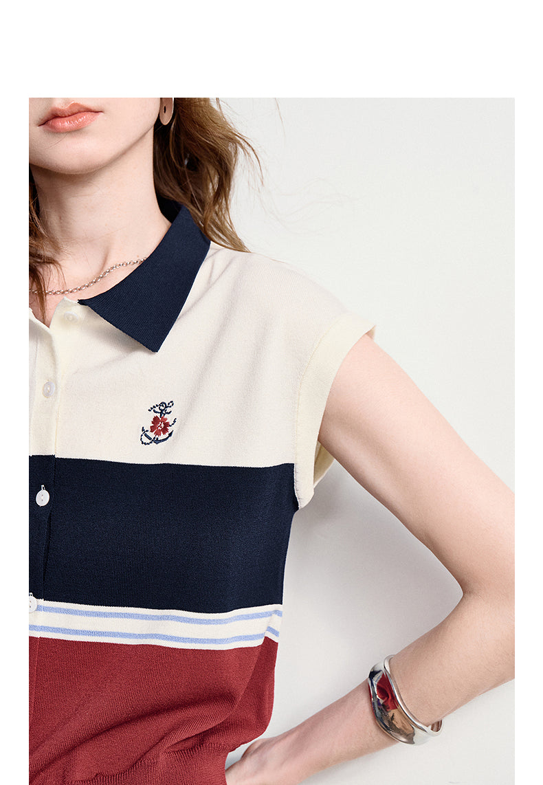 Nautical Ice Silk Polo